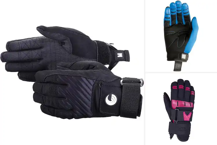 Detailed view of Best Adjustable Waterski Gloves With Velcro Closure