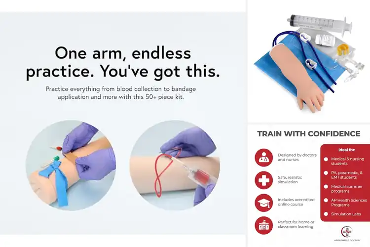 Detailed view of Best Clinical Skills IV Practice Kit