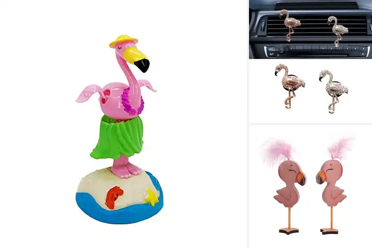 Detailed view of Best Dashboard Or Desk Decor Flamingo