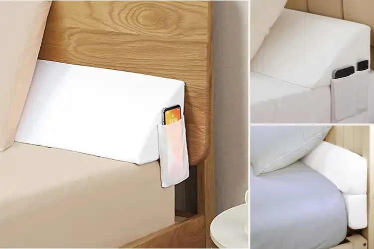 Detailed view of Best King Bed Wedge Pillows For Headboard Gap