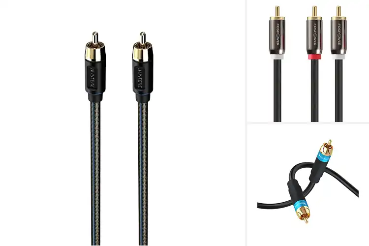 Detailed view of Best LinkFit Connectors Subwoofer Cables