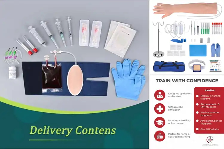 Detailed view of best Medical Education IV Practice Kits