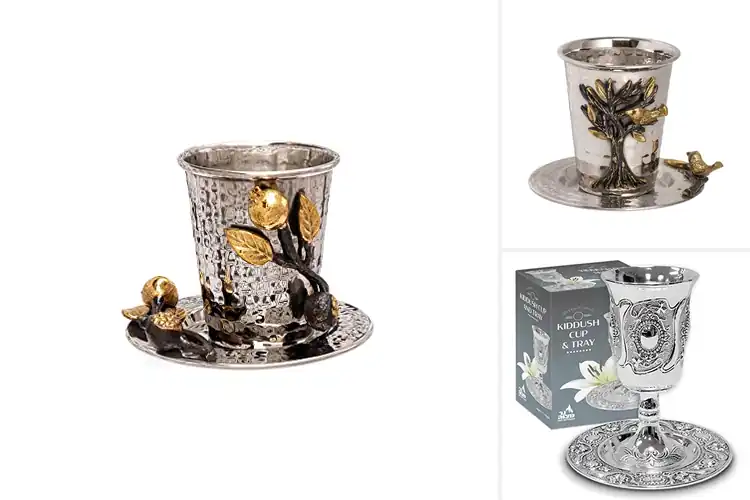 Detailed view of Best Sculpted Kiddush Cups