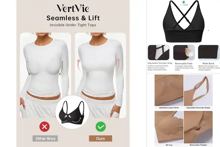Detailed view of Best Seamless Sports Bras: Comfort & Support for Every Move