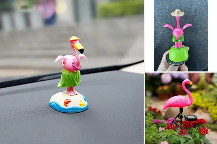 Detailed view of Best Solar Dancing Flamingos