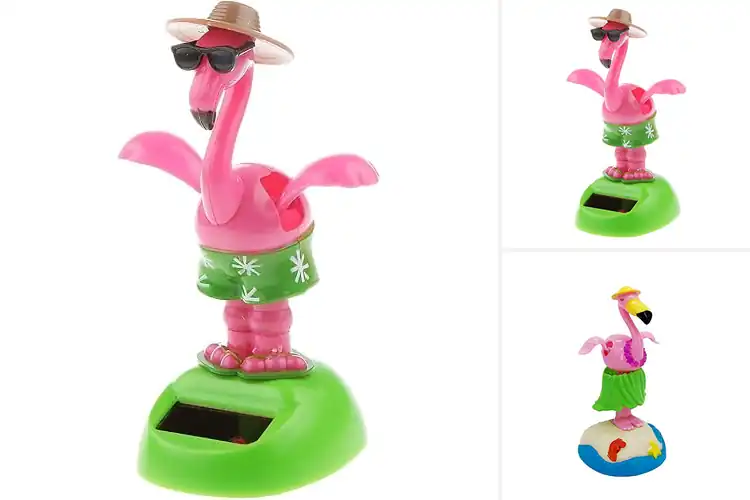 Detailed view of Best Solar Flamingo Dancer Figures