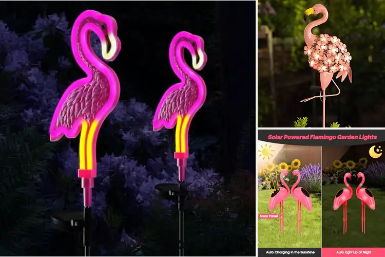 Detailed view of Best Solar Flamingo Decorations