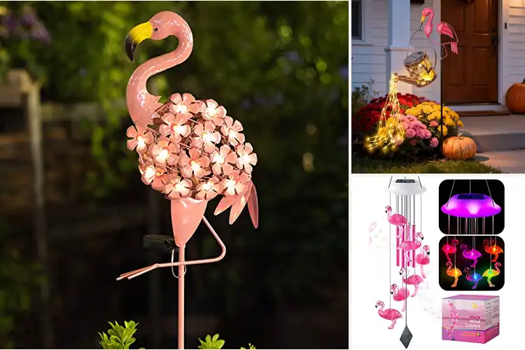 Detailed view of Best Solar Flamingo Gifts