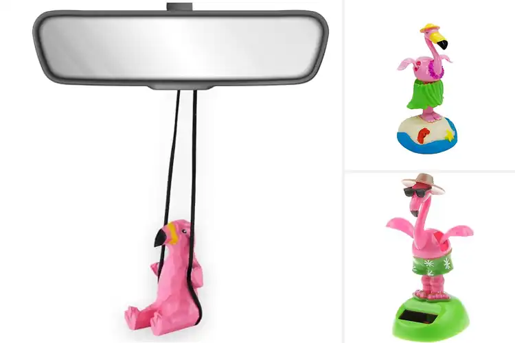 Detailed view of Best Swinging Flamingo Ornament