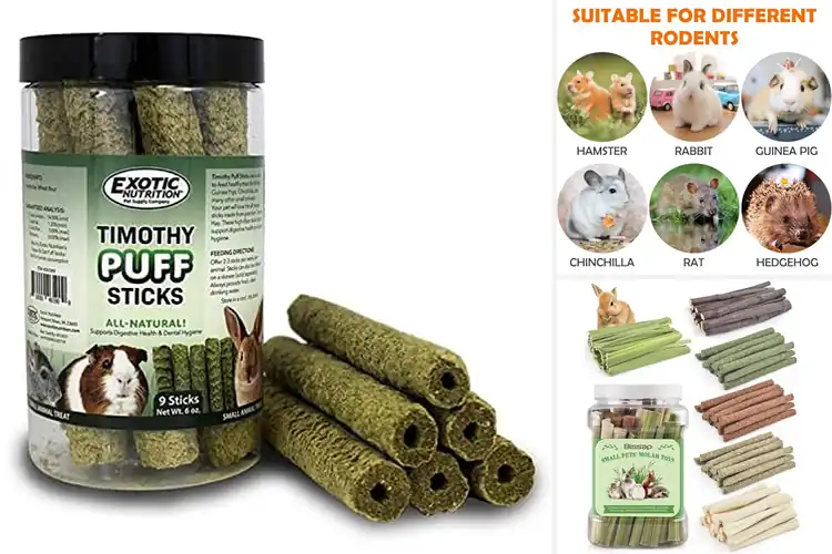 Detailed view of Best Timothy Hay Chew Sticks