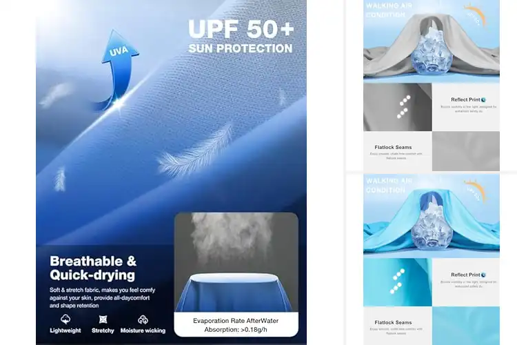 Detailed view of Best UPF 50+ Rash Guard Shirts