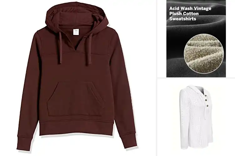 Detailed view of Best V Neck Hoodies For Women