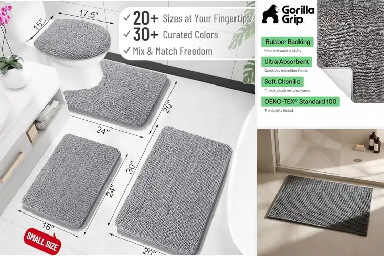 Detailed view of Best Washable Bathroom Rugs